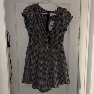 Princess Polly Monochrome Gingham Dress